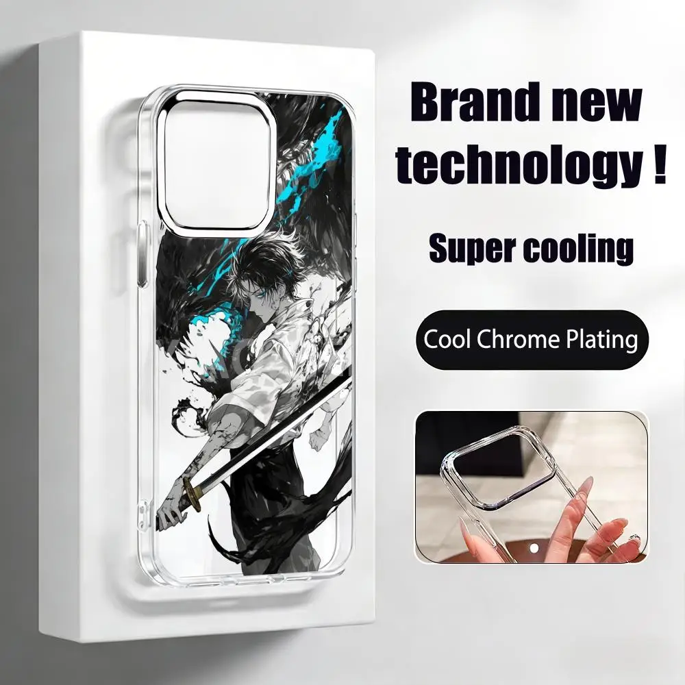 Jujutsu Kaisen Yuta Okkotsu Transparent Phone Case with Chrome Accents