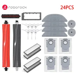Roborock Premium Vacuum Accessories Kit - Side Brush, HEPA Filter, Mop, Dust Bags & Spare Parts (Brown)