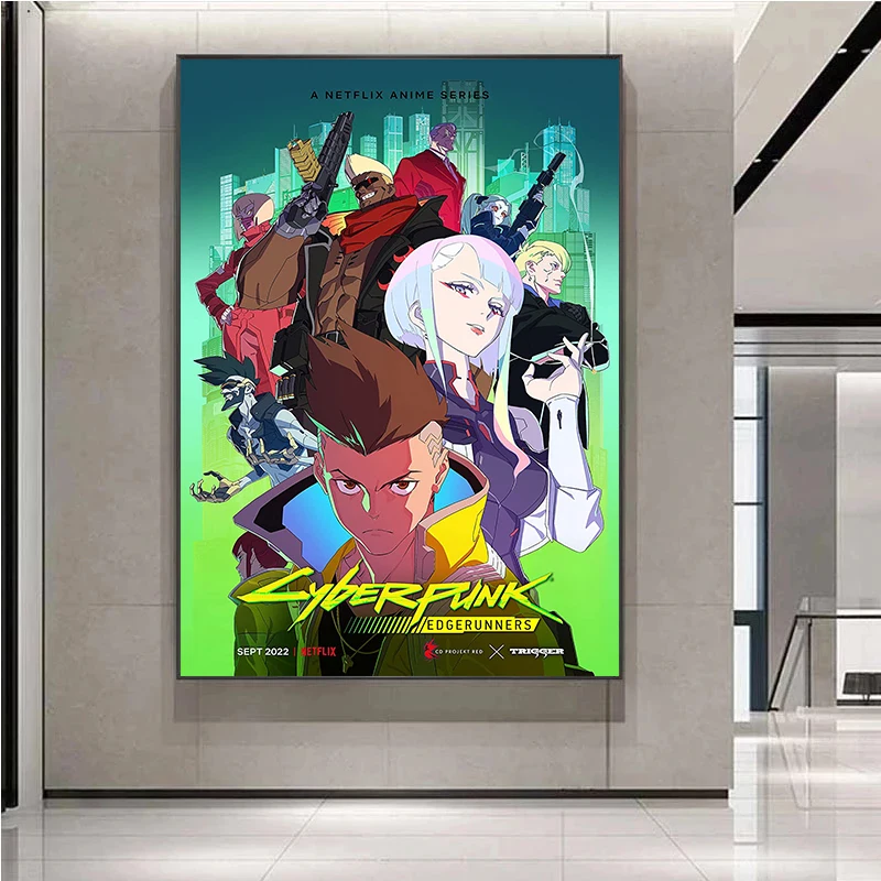 Cyberpunk Edgerunners Anime Personagens Cartaz Photo Frame 5 Polegadas  Criativo Desktop Decoração Sala Ornamento Do Quarto