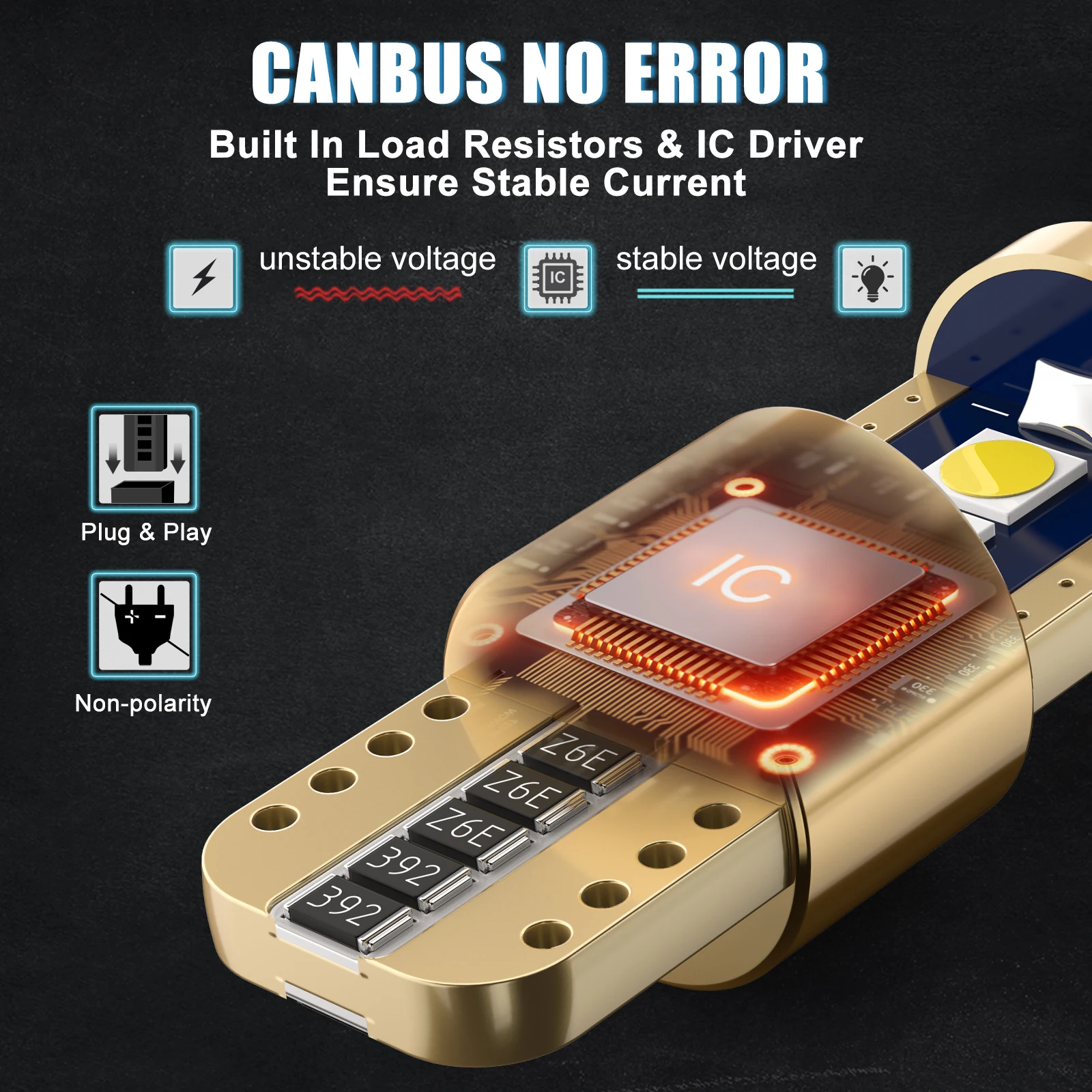 Bevinsee ڵ ׸  ؼ 194 168 ڵ   ,  ֵ, 6-SMD LED  3030, T10 W5W, 6500K, 2 