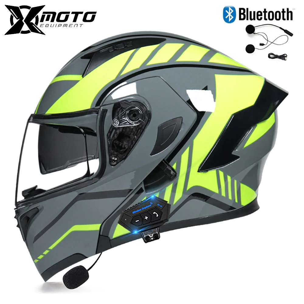 

Full Face Helmets For Motorcycles Electric Motorbike Secure Helmet Motorcycle Accessorie Carrying Bluetooth Earphones