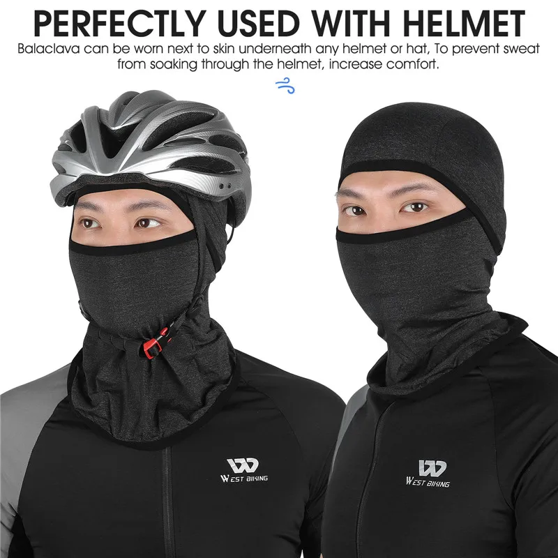 WEST BIKING Cycling Full Face Mask Summer Ice Silk Sunscreen Headgear Breathable Helmet Liner Balaclava Outdoor MTB Riding Gear 5