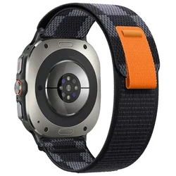 Nylon Trail Loop Strap for 47mm Smartwatch - Gap - Free Design Wristband (Square black)