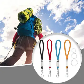 Paracord Braided Woven Keychain Paracord Keychain Heavy Duty Paracord Lanyard Strap Badge Holder Buckle Lock Clip Rope Hook 6