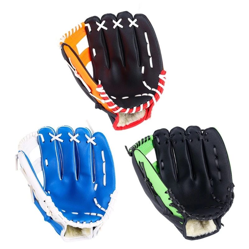 

Baseball Gloves with Soft Solid PU Leather Thickening Pitcher Softballs Gloves