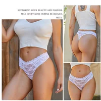 3 pièces dentelle Sexy tongs femmes taille basse slips Sexy doux dames sous-vêtements à la mode Floral caleçons femme fleurie culotte Lingerie 3
