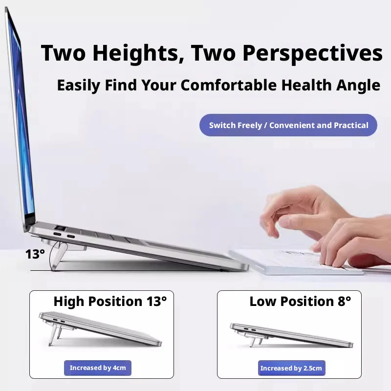 접이식 노트북 스탠드 휴대용 노트북 받침대 조절 가능한 라이저 쿨링 브래킷 노트북 태블릿 겸용