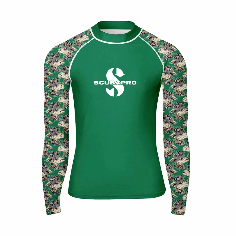 Men's Rash Guard Surfing Diving Swimwear Long Sleeve T-shirts UV Protection Swimsuit Swimming Shirt Beach Clothes Rashguard