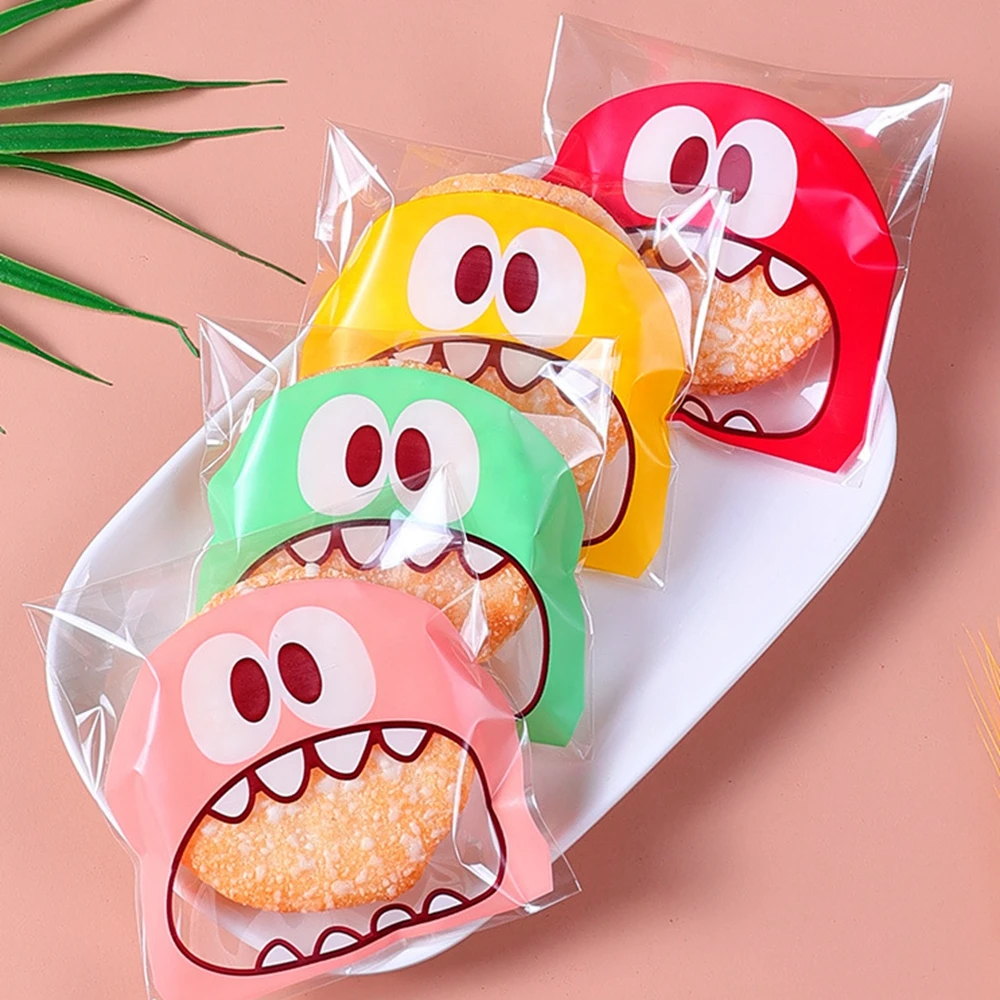 Cookie Self Adhesive Bag Kids Birthday Gift Bag Big Plastic Cookie