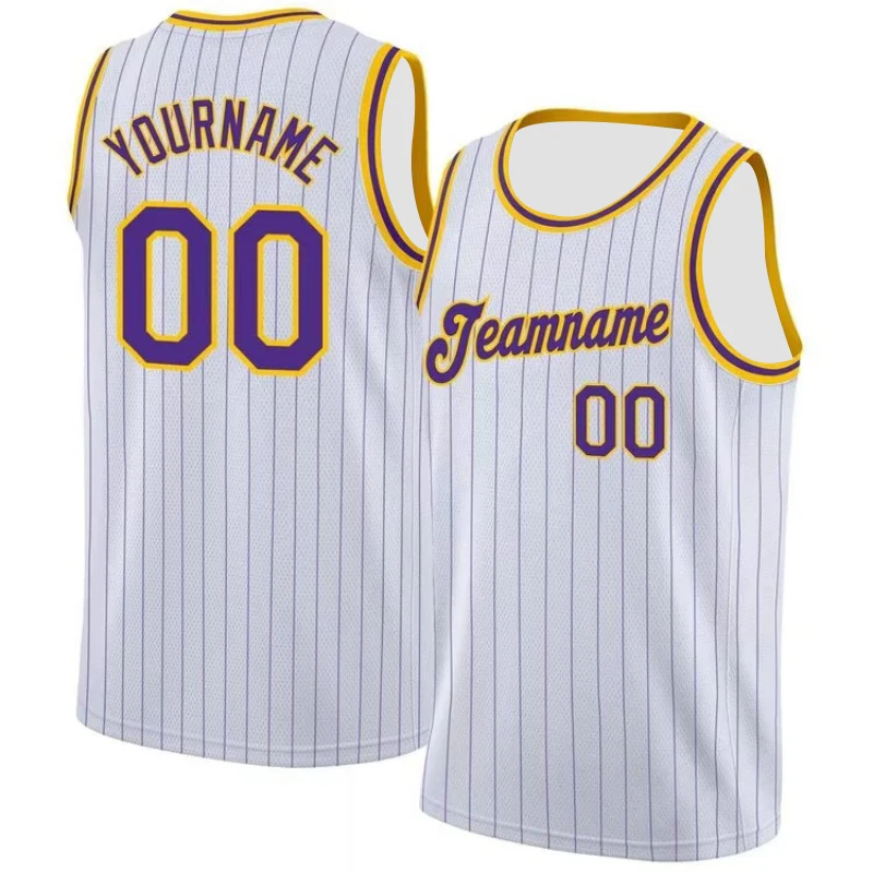 Men Basketball Jerseys Pinstripe Stitched Printed Basketball Uniform Mesh Breathable NO.00 Adult children's training jersey basketball jerseys