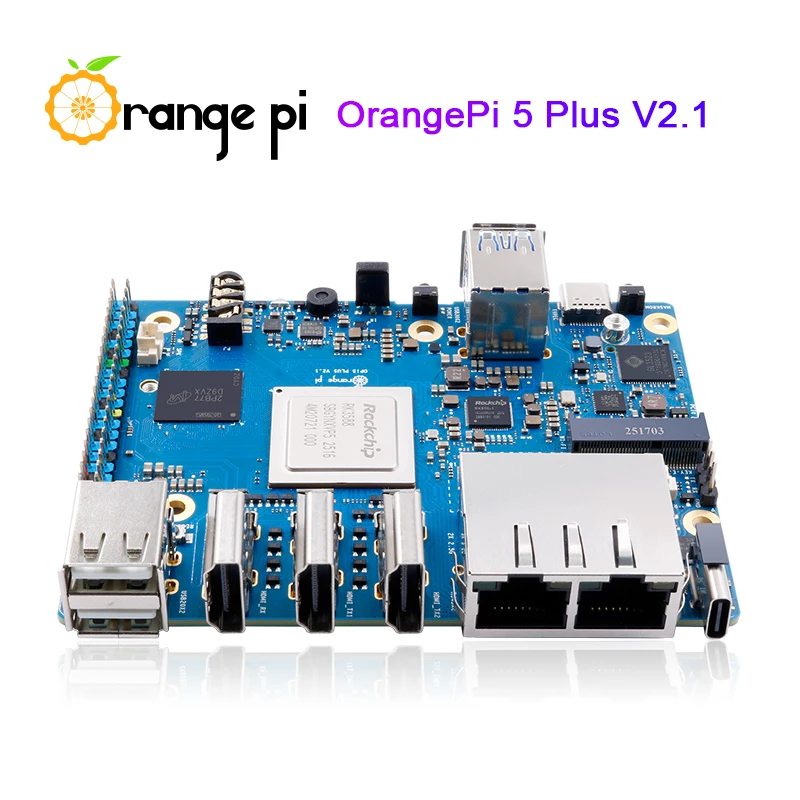 AvaCoreOrange Pi 5 Plus V2.1 버전 16GB RAM 개발 보드 RK3588 PCIE 모듈 외부 WiFi-BT SSD 8K Orange Pi5 Plus