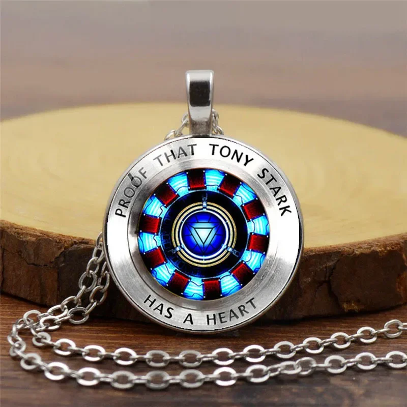 

Disney Marvel Iron man ARC-Necklace Avengers Figure Cosplay Props Pendant Men Women Accessories Jewelry Birthday gift