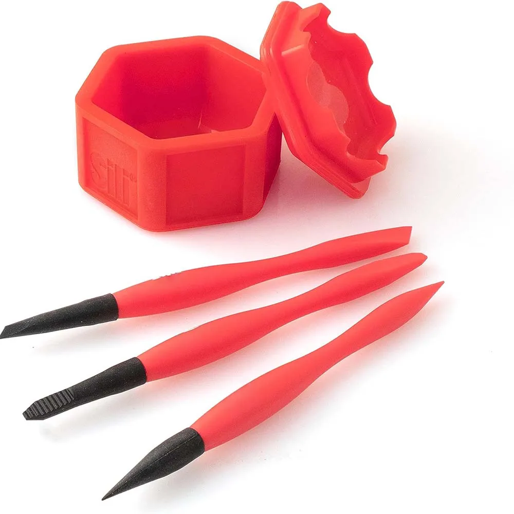 

Glue Pod Micro Glue Brushes with Sealable Lid/Glue Brush Holder Fine/Chiseled /Flat Tapered Tip Brushes for Arts Crafts Models