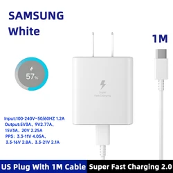 Samsung Super Fast Charger - 45W USB - C, White - White US with 1m