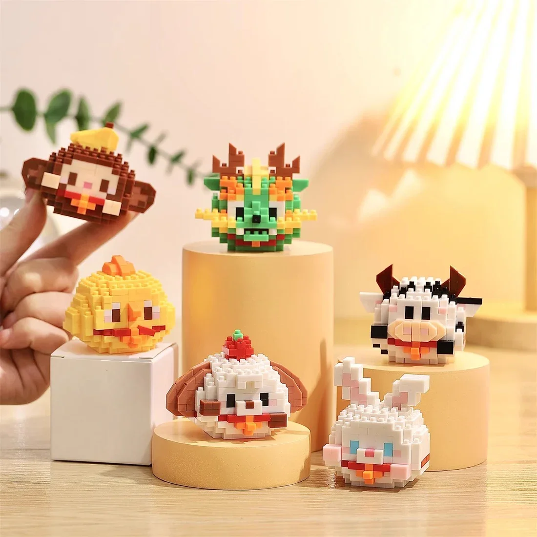 

Dragon Creative Mini Block Baby Building Blocks Toy Animal Figures Set Assembly Micro Building Blocks Bricks Toys For Kids Girl