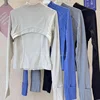 Lemon Ribbed Cropped Defines Stand Neck Jacket Lightweight Breathable High Elastic Fitness Yoga Coat Tight utdoor Sports Top 1