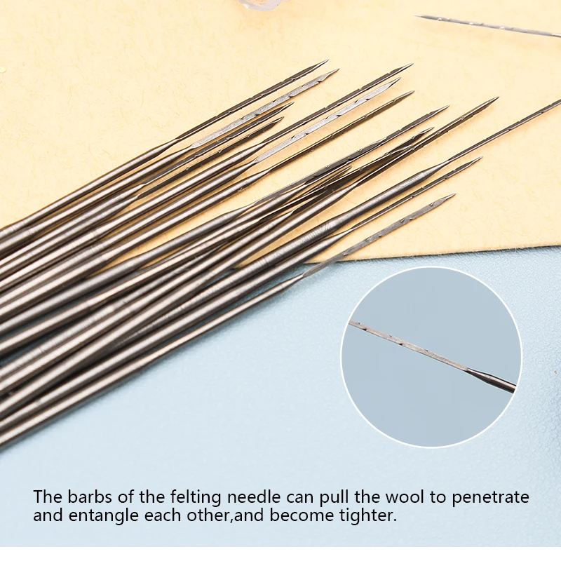 Wool Felting Needles Set For Wool Felting Craftwork DIY Craft Tools With Solid Wood Handle