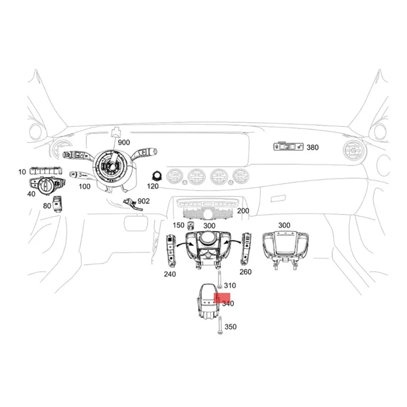 A2139008109 Car Center Console Media Mouse Cover Handwriting For Mercedes E-Class W213 2014- Multifunction Touchpad