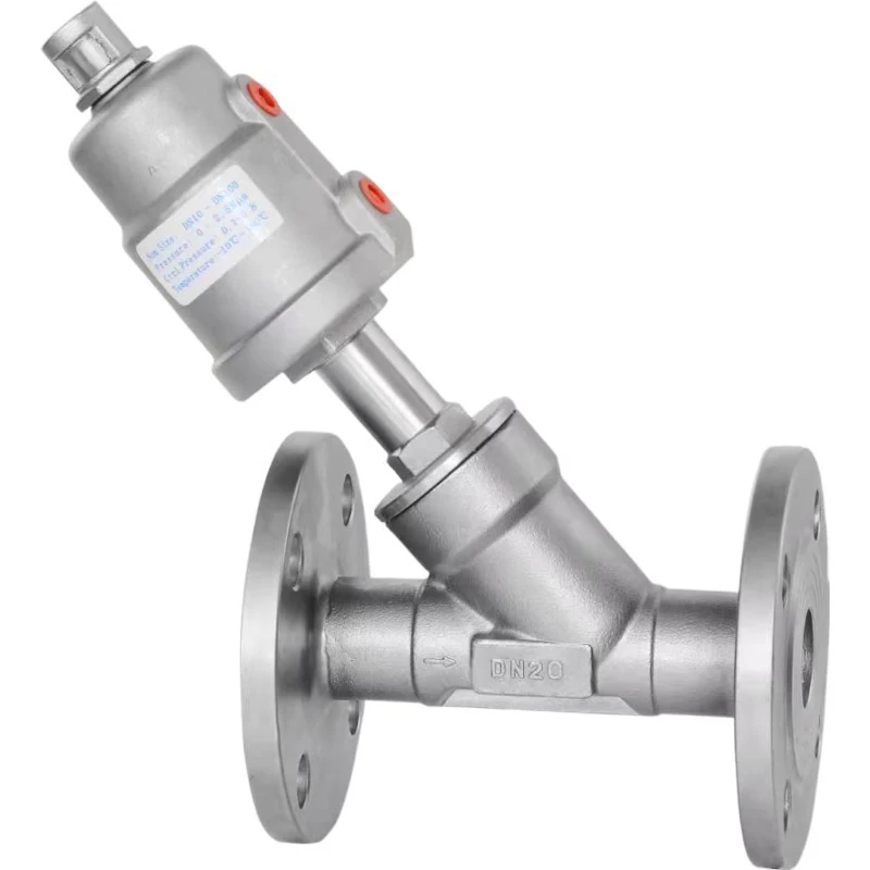 Valvola Pneumatica Flangiata In Acciaio Inossidabile Dn20 Valvola Pneumatica Normalmente Chiusa Per Gasolio A Vapore