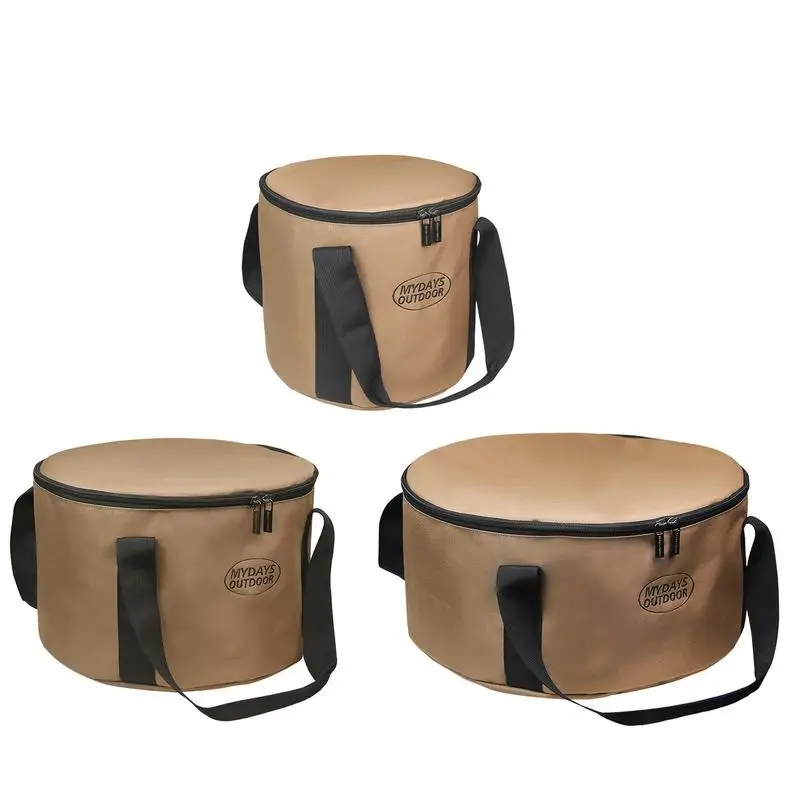 

Camping Storage Bag Oxford Cloth Portable Cookware Organizer Camping Gas Stove Carry Bag Picnic Pot Storage Box for Travel BBQ
