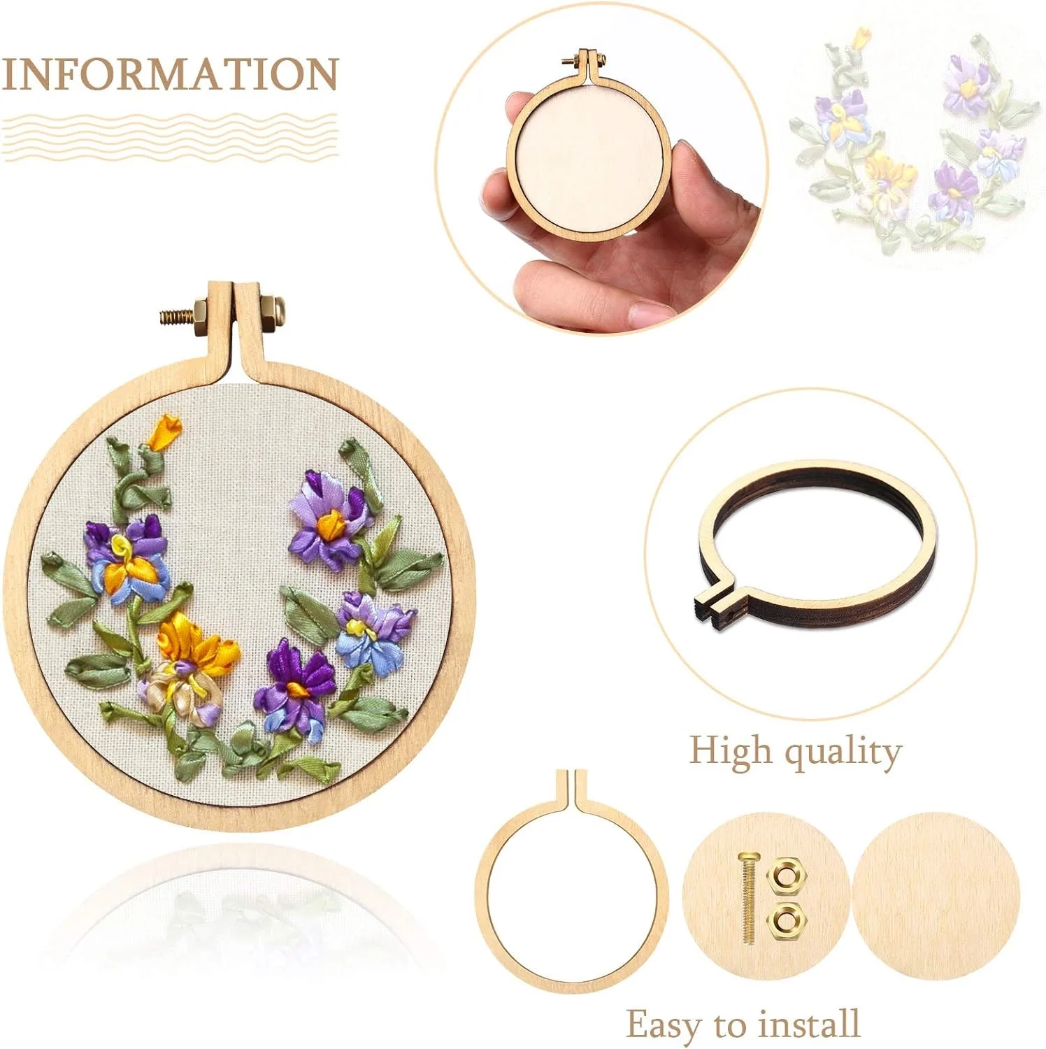 Mini Embroidery Hoop Set 5