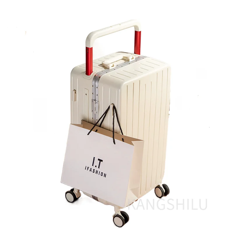 Aluminum Frame Travel Trolley Case 20'' 24'' 26'' Wide Pull Rod Travel Suitcase With Wheels Rolling Luggage Carry-on Suitcase