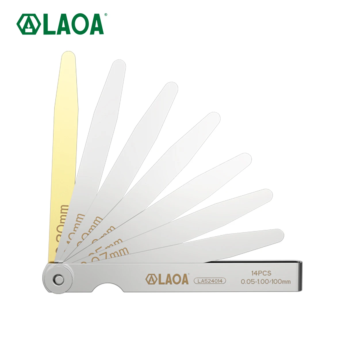 LAOA Metric Feeler Gauge 14-32PCS-Precision Stainless Steel & Brass Tool Set for Professional Measurements