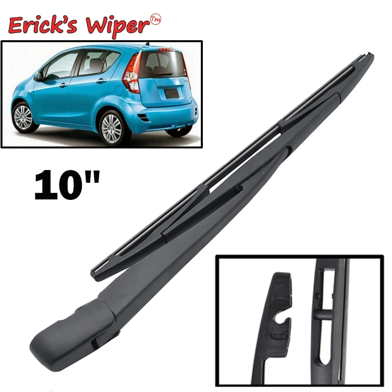 

Erick's Wiper 10" Rear Wiper Blade & Arm Set Kit For Suzuki Splash 2008 - 2014 Windshield Windscreen Tailgate Window Rain Brush