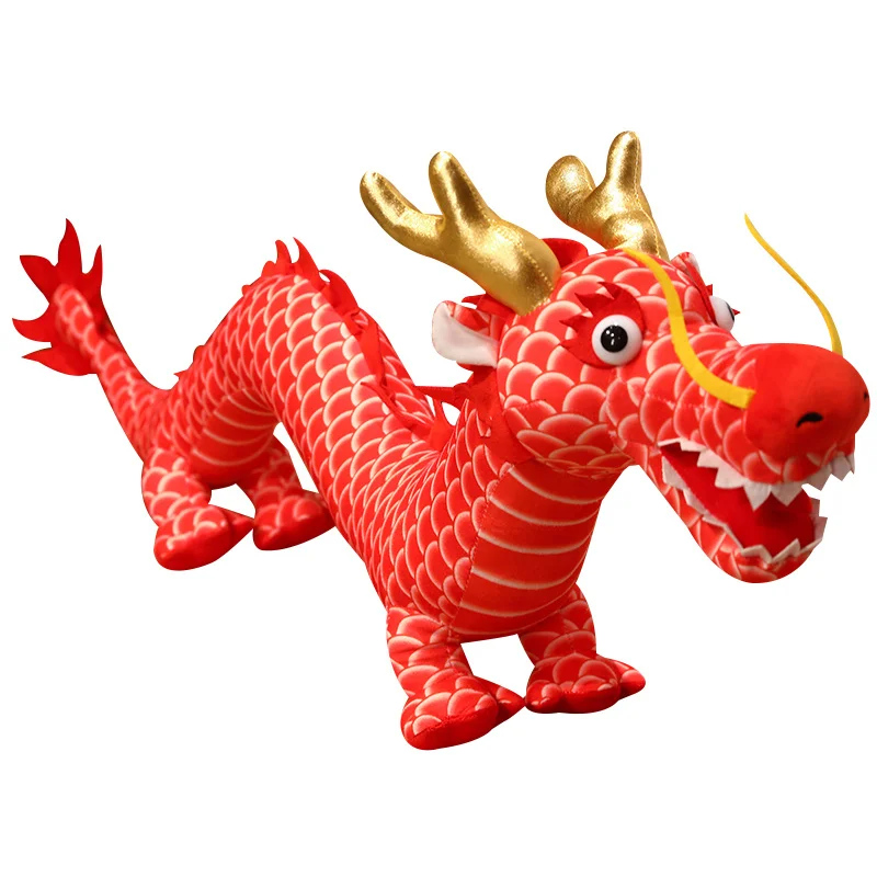 COHEALI Jaar Van De Draak Pluche 2024 Chinese Zodiac Mascotte Draak Knuffel Zachte Pop Voor Lente Festival Nieuwe Maanjaar Geschenken