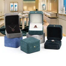 

PU Leather Jewelry Box Creative Proposal Wedding Ring Box Jewelry Packaging Gift Box Jewelry Case Organizer Storage Container