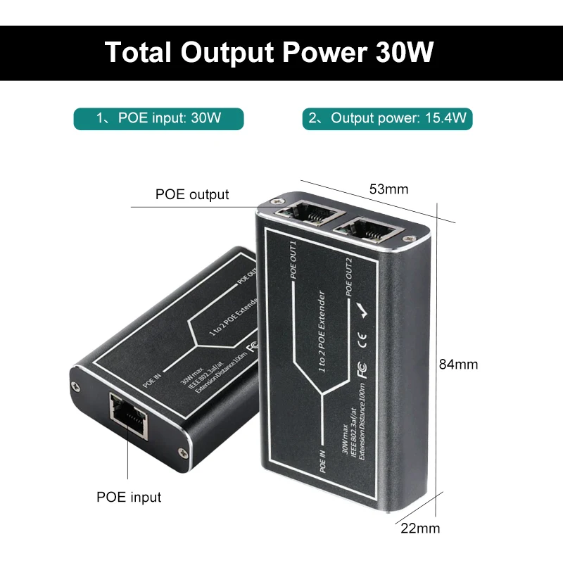 Poe Extensor Ferramentas Função de Proteção contra Raios Iee 802.3af at Padrão 48v para Nvr ip Câmera Poe Extensor 100 Metros - Imagem 5
