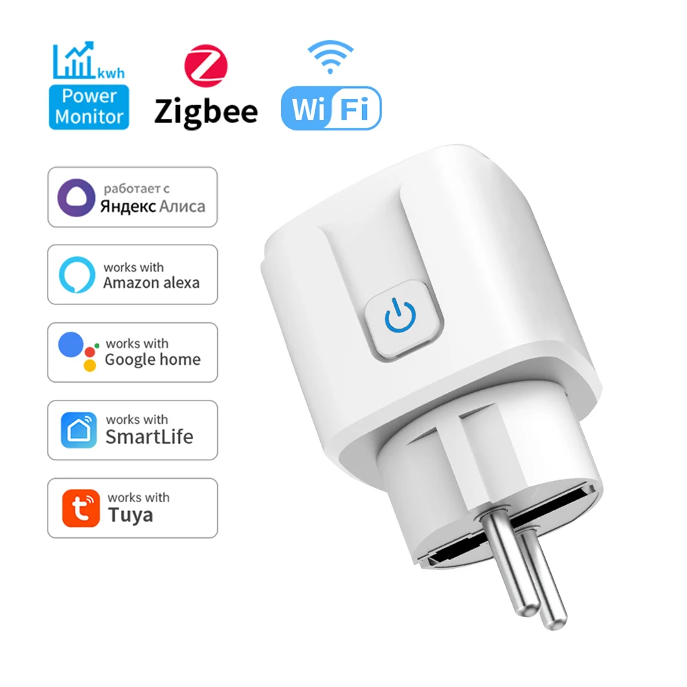 Smart Socket Tuya EU Plug WIFI 16/20A With Power Monitor thumbnail 4