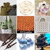 Y1UB for Creative Christmas Snowman Wooden Beads Winter Wooden Beads Xmas Craft Round - Image 5