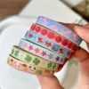 Kawaii Four-leaf Clover Washi Tape Cute Tomato Deco Washi Tape with Sand-Coated Shimmer Film Masking Tape with release paper 1
