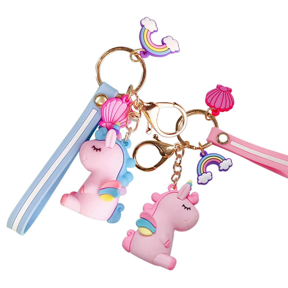 

2 PCS Wallet Accessories Pvc Handbag Charm Cartoon Fashionable Keychain Hanging for