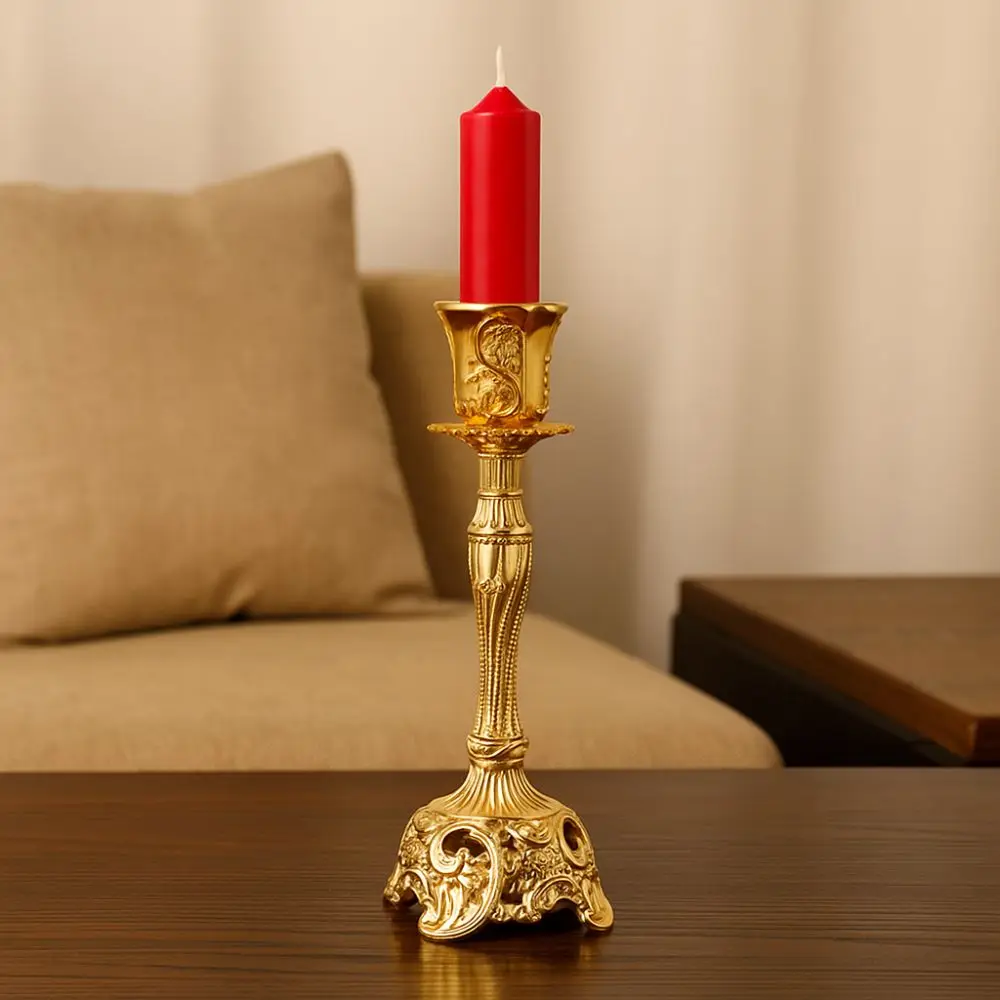 Decorative Retro Taper Candle Holder Single-Headed European Style Retro Candlestick Romantic Wedding Candlestick Wedding