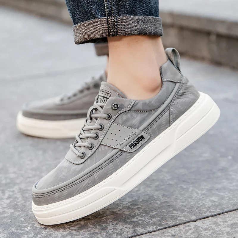 Men's Breathable Canvas Casual Walking Shoes Non-Slip Lightweight Comfortable Sneakers for Male 3