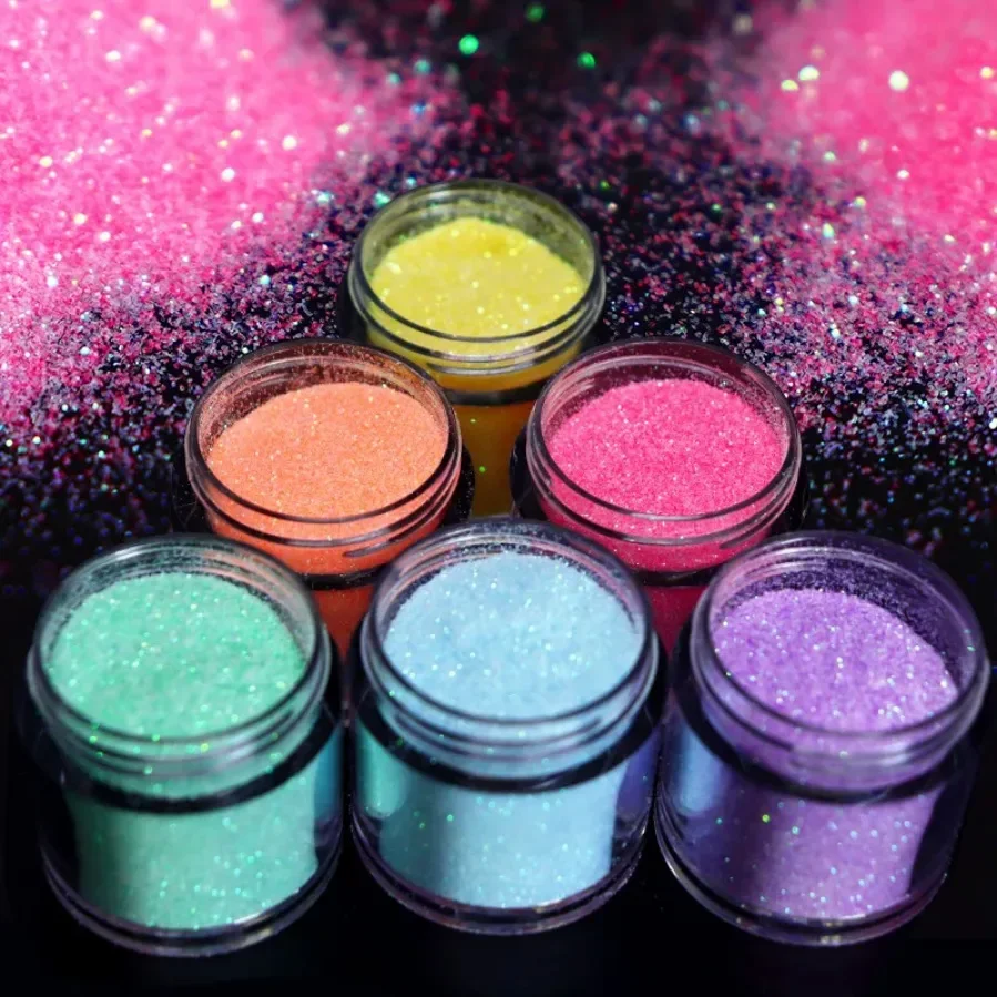 10ml/bottle Nails Art Glitter Candy Sugar Powder Acrylic Carving Powder 3D Sculpture Manicure PET Nail Carving