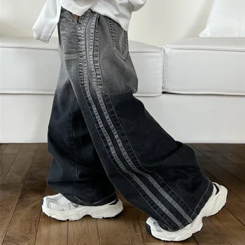 Autumn New Boys Retro Personality All Match Jeans Children Clothing Boys Handsome Cool Fashionable and Casual Straight Leg Jeans 1