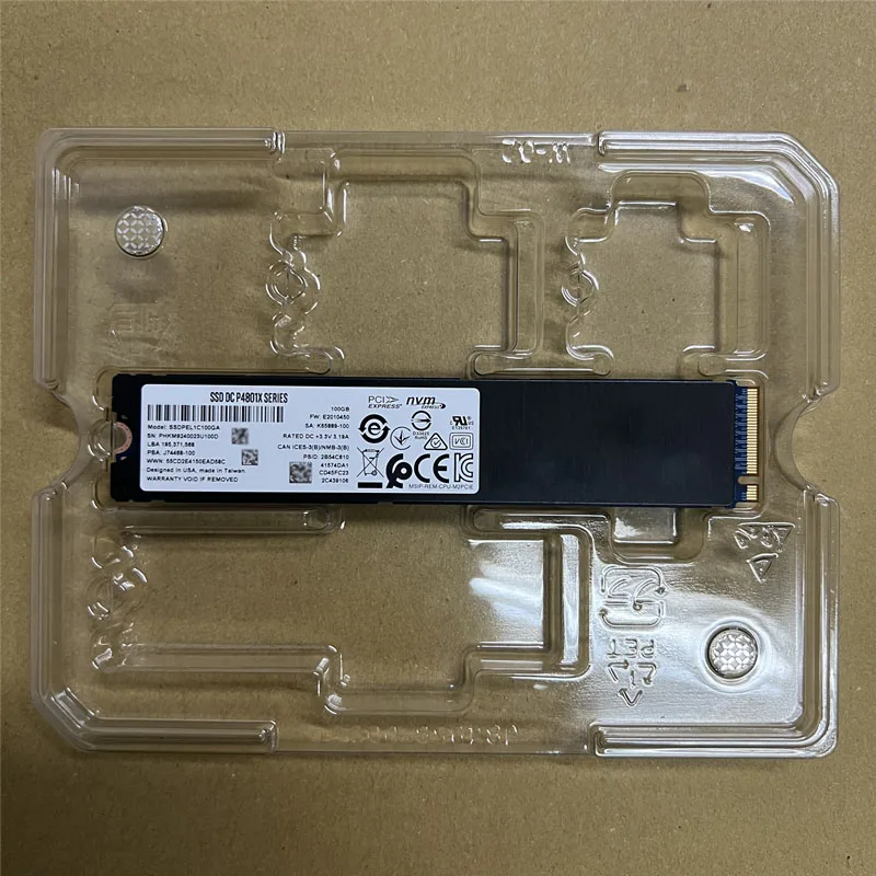 Original Suitable for Intel Optane P4801X 100g 22110 Length M2 Nvme Protocol Pcie3.0*4 Boxed Unopened Solid State Drive Stable and Durability to Increase the Cost