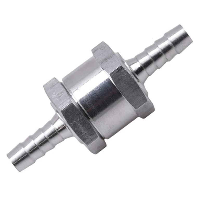 Fuel Check Valve 6/8/10/12mm Aluminium Alloy One Way Fuel Non Return Check Valve for Car Vacuum Hose Oil Water Pumps