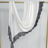 Hijab Ramadan en Rayonne, Coton et Modal, avec bordure en dentelle, Turban respirant, Châle uni en coton, Foulard pour femmes 6