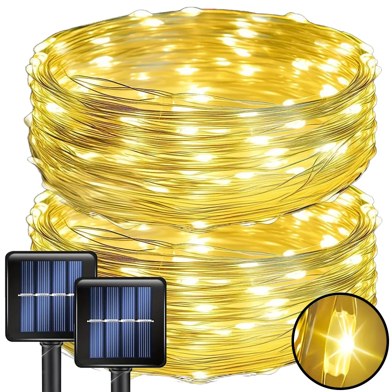รูปสินค้า ไฟโซลาร์ LED สายยาว กันน้ำ 8 โหมด