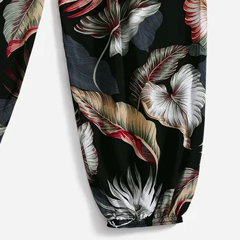 سراويل غير رسمية فضفاضة ومتعددة الاستخدامات للنساء ، سراويل نوم واسعة الساق ، سراويل فانوس ورقة الموز ، الصيف 4