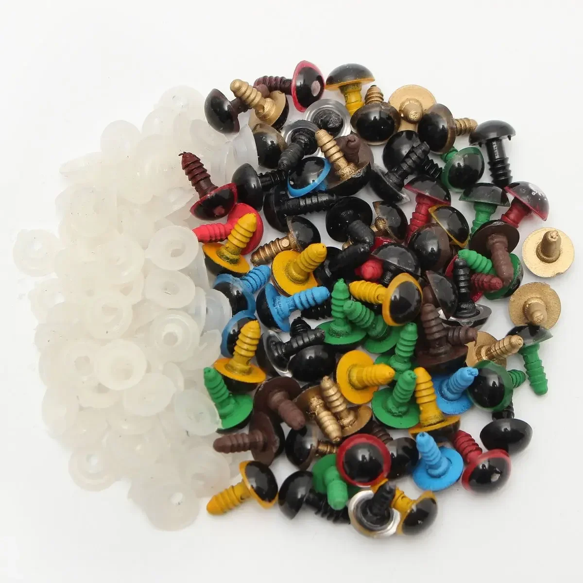 

80Pcs/40Pairs 10mm Mix Color Plastic Safety Eyes DIY For Teddy Bear Stuffed Toy Snap Animal Puppet Doll Craft Toy Part