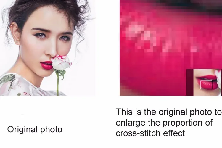 QIANZEHUI,Make your own 3D DIY Cross Stitch 100% Cotton full Cross Stitch Embroidery diy personal picture Photos Custom