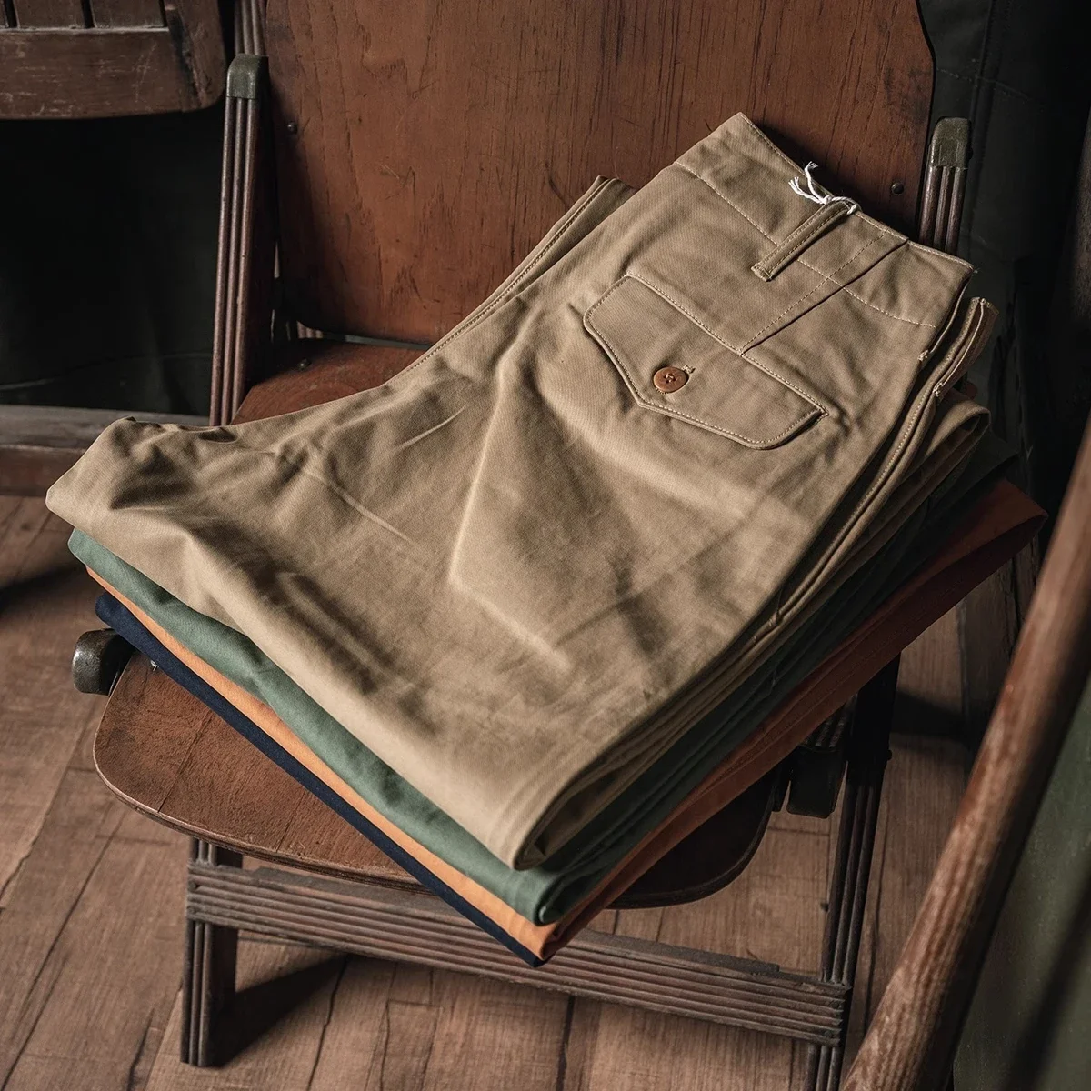 Bronson 1944 USMC Officer Chino Pants Straight-Leg Mens Military Trousers Khakis 4