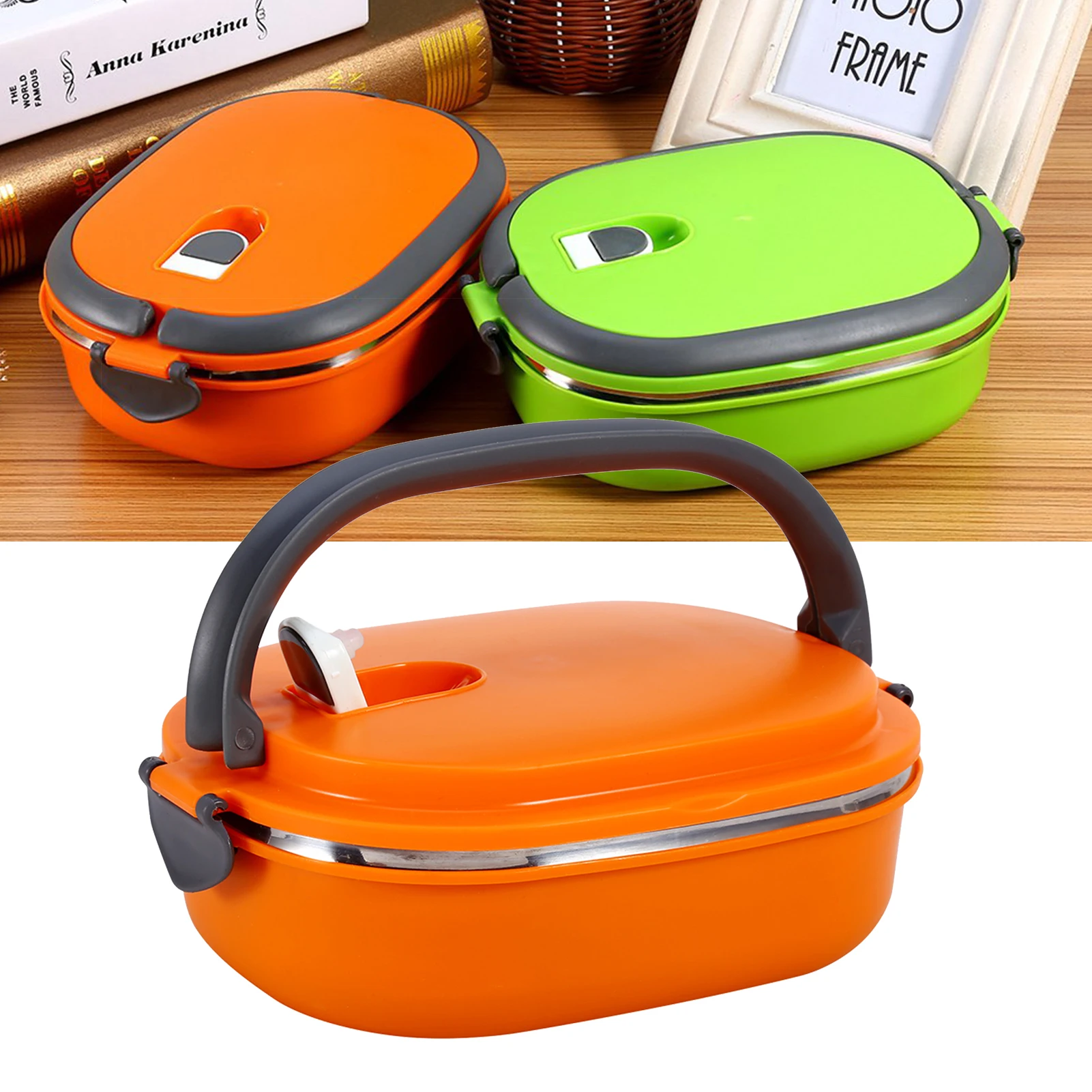 Orange Stainless Steel Insulated Lunch Container