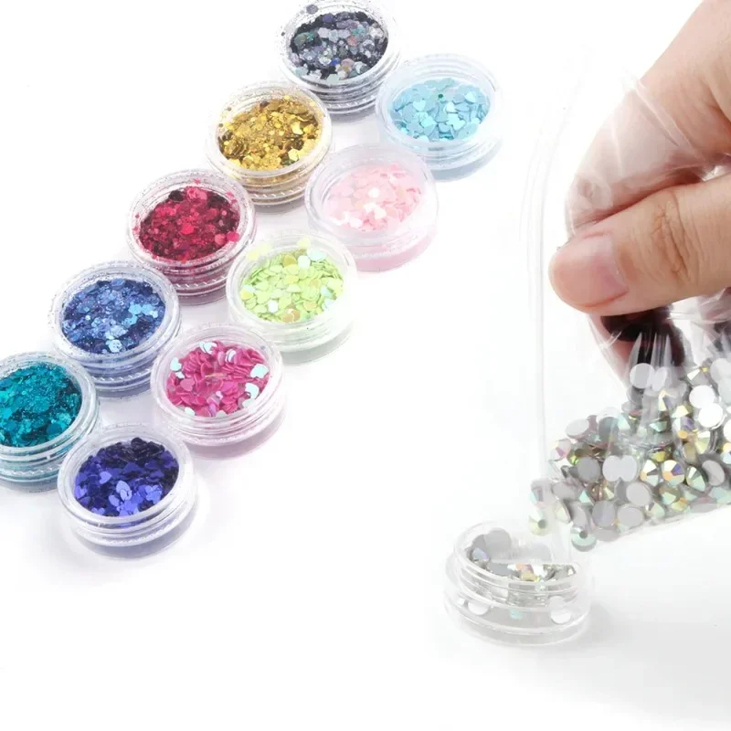 10/20/30/50pcs Refillable Empty Plastic Bottle Make Up Cream Jar Small Round Cosmetic Container Jars Portable Makeup Organizers makeup organizer makeup storage box cosmetic storage box