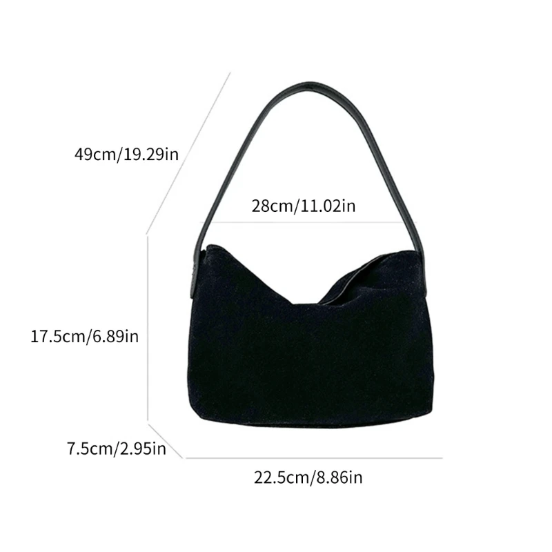 Trendy Autumn Winter Shoulder Bag Large Capacity Handbag for Fashion Forward Individuals E74B